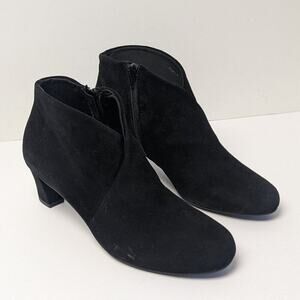 David Tate Prescott Booties, Black Suede, Women's 10
